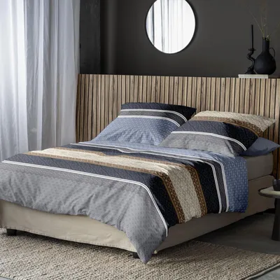 Produktbild von Irisette Feinbiber Bettwäsche-Garnitur Panda 8543 Farbe blau 135x200+80x80cm