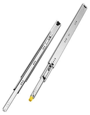 Productafbeelding van VEVOR 1 paar uitschuifbare ladegeleiders, 750 mm, draagvermogen 113,4 kg, ladegeleiders met kogellagers en vergrendeling, telescopische geleiders voor zijmontage, ideaal voor kasten en industriële lades