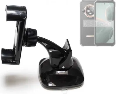 Produktbild von K-S-Trade kompakte Handy-Halterung Windschutzscheibe kompatibel mit Blackview BL9000 Armaturenbrett schwarz Autohalterung KFZ Halter