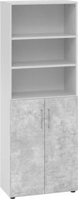 Produktbild von Schrank 6OH /3OH Türen BxTxH 80x42x215,6cm Griff BS Grau/Beton