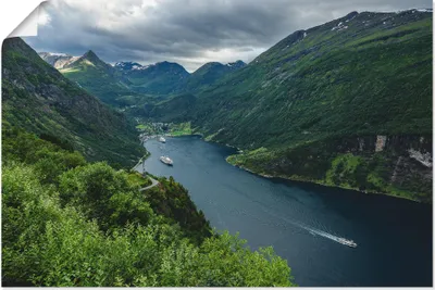 Produktbild von ARTland Poster Blick auf den Geirangerfjord Norwegen Größe: 90x60 cm