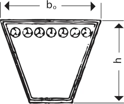 Produktbild von Schmalkeilriemen SPA Richtlänge: 1232 mm