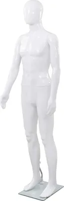 Immagine prodotto di Vidaxl Estalage Puppe Männlich mit Glasfuß 175 cm glänzend Weiß