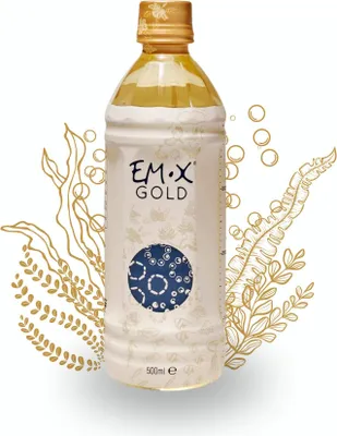 Produktbild von EM-X Gold 500ml Fermentationsgetränk Effektive Mikroorganismen Emiko Nahrungsergänzung