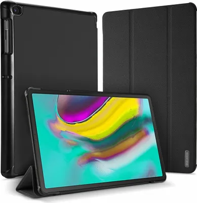 Image de DUX DUCIS Domo coque rigide avec Smart Sleep et fonction stand intégrée Etui Housse de protection Housse compatible avec Samsung Galaxy Tab A 10.1 2019 T515 T510 Noir