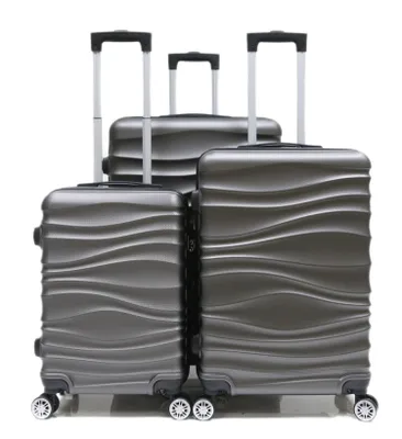 Produktbild von Reisekoffer Koffer 3 tlg Hartschale Trolley Set Kofferset Handgepäck Gepäck Reisetasche ABS-04 Grau