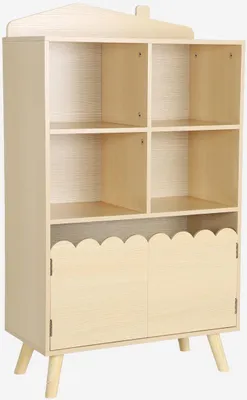 Produktbild von sweeek - Kinderbücherregal, 2 Türen und 4 Regale - Natur