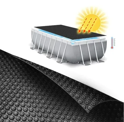 Imagen del producto de Comfortpool Solar PRO: cubierta solar para piscina de 450 x 220 cm | cubierta aislante y calefactora | lámina de burbujas negra extra gruesa | 200 micras | calienta y aísla