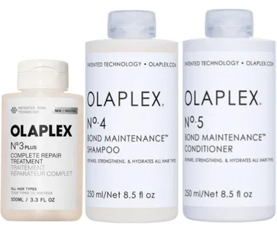 Produktbild von Olaplex Set - No. 3 PLUS Treatment + Shampoo No. 4 + Conditioner No. 5
