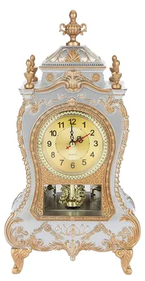 Zdjęcie produktu dla Zegar stołowy w stylu vintage - Dekoracyjny - Biały - Antyczny design
