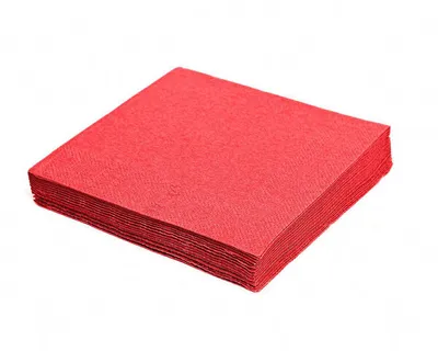 Produktbild von 80x Servietten 33 x 33 cm 1/4 -Falz 3-lagig rot