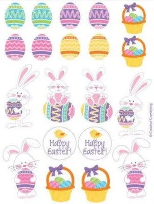 Produktbild von 4 Sticker Bogen Oster Hase