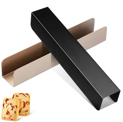 2er Set Rechteckige Backform, Antihaft, 24,6x4,1x4,1 cm, Edelstahl