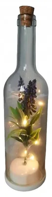 Produktbild von Nachbildung LED-Flaschen-Lampion Glas 28,5 cm