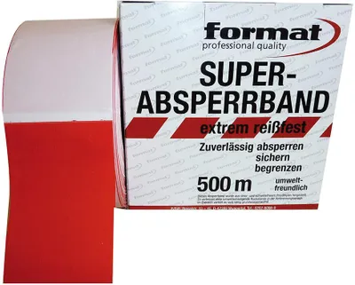 Produktbild von Absperrband rot/weiß 80mmx500m