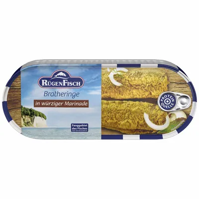 Produktbild von Rügenfisch Bratheringsfilet in würziger Marinade VPE (12X500g Dose)