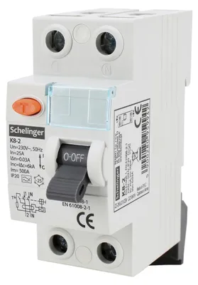 Schelinger Fehlerstromschutzschalter / 2-Polig / 4-Polig / 30mA / 25A / 40A / 63A / Typ A