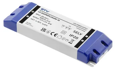 Image de GTV LED trafo LD-ZASPROPLUS60W-30 LED napájecí zdroj, AC220-240V/DC12V, 60