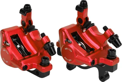 Zdjęcie produktu dla EBTOOLS HB-100 Zestaw hydraulicznych hamulców tarczowych ze stopu aluminium do rowerów i rowerów szosowych w 5 stylowych kolorach (czerwony)