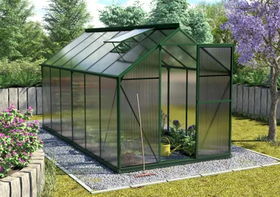 Obrázek produktu pro Vitavia "Triton 7500" skleník včetně ocelového základu smaragdově zelený 7,5 m² 6 mm HKP