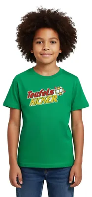 Produktbild von Spreadshirt Teufelskicker Logo Mit Fußball Kinder T-Shirt, 122/128 (7-8 Jahre), Kelly Green