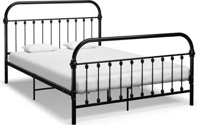 Immagine prodotto di The Living Store Struttura letto in metallo nero 160×200 cm