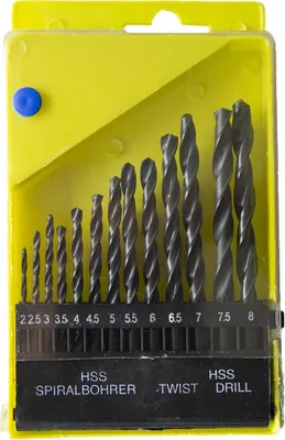 Obrázek produktu pro vrták do kovu sada HSS 2,0- 8,0mm 13díl.