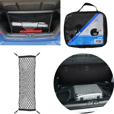 Produktbild von ProPlus Kofferraumnetz 65x75 cm mit 4 Haken inkl Tragetasche für Auto