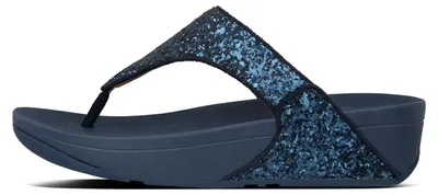 Immagine prodotto di Fitflop, sandali infradito da donna modello Lulu Glitter, con fascia tra le dita, comodi e realizzati con materiali naturali