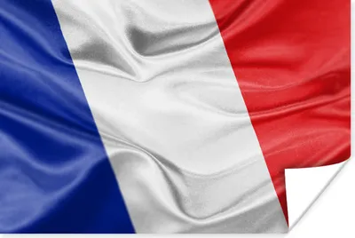 Produktbild von MuchoWow® Poster Die gewellte Flagge von Frankreich 60x40 cm - Schlafzimmerdekoration