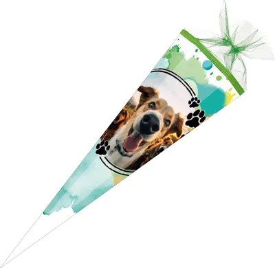 Produktbild von Nestler Schultüte Show Dogs eckig mit Tüllverschluss 85cm