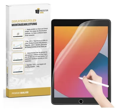Produktbild von 1x Paperfeel für iPad 10.2 (2020 2021 2022) 8 Gen.Displayschutz Schreiben Malen Skizzieren ANTI-REFLEX MATT ENTSPIEGELT