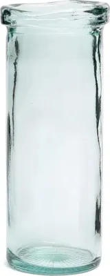 Image de Bazar Bizar Vase verre recyclé bleu 12x12x28cm