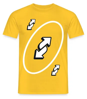 Produktbild von Spreadshirt UNO Karten Kostüm Richtungswechsel-Karte Karneval Männer T-Shirt, XXL, Gelb