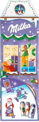 Milka Adventskalender 3D Haus mit Schokoladenfüllung Packung 223g
