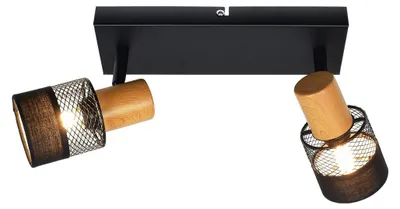 Zdjęcie produktu dla Reflektor sufitowy ruchomy Coletta czarny 2xE14x4W metal wym:16x25x12cm IP20 Italux