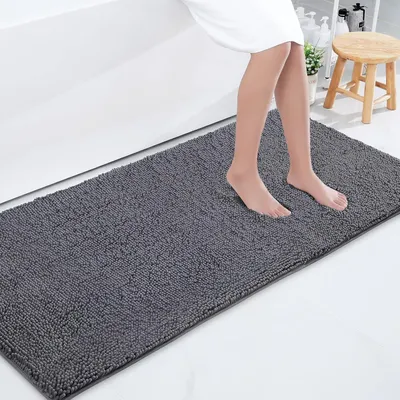 Image de Omgoods - Tapis de bain en microfibre doux - Antidérapant et absorbant, 60x120 cm