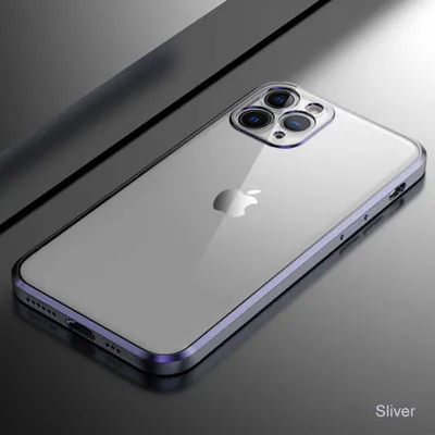 Image de Smartphonica Métallique
  coque pour iPhone 12 Pro avec dos translucide et protection supplémentaire de l'appareil photo -
  Argent