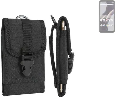 Produktbild von K-S-Trade Holster Handy Hülle kompatibel mit BLU G33 Holster Handytasche Gürtel Tasche Schutz Hülle Robust Outdoor schwarz
