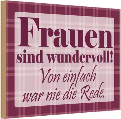 Produktbild von vianmo Holzschild 20x30 cm Frauen sind wundervoll Männer