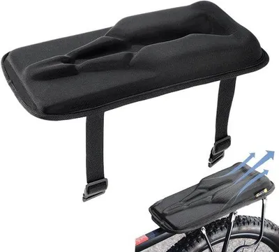Productafbeelding van Fiets Achterzitje - Kinderzitje Fiets - Veilig Vervoer - Verstelbare Sluiting - 37 x 20 x 4 cm - Zwart