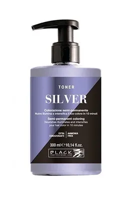 Obrázok produktu pre Čierny profesionálny Crazy Toner Silver 300 ml permanentný Haartoner