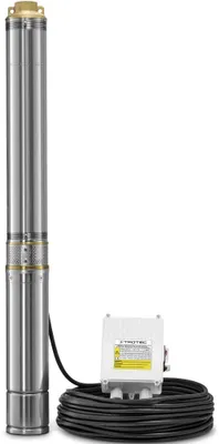 Zdjęcie produktu dla 3.pompa do studni 5" - pompa rurowa 500W ze stali nierdzewnej, pompa głębinowa, pompa zatapialna z kablem 15 m dla wsi, rodziny, gospodarstwa (maks. natężenie przepływu 2000 l/h, maks. wysokość tłoczenia: 100 m, obudowa ze stali nierdzewnej)