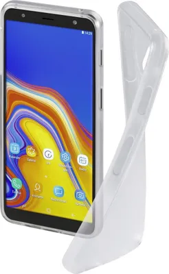 Produktbild von Hama Schutzhülle Crystal Clear (für Samsung Galaxy J6+, thermoplastisches Polyurethan (Put), kompatibel mit kabellosem Laden, transparent