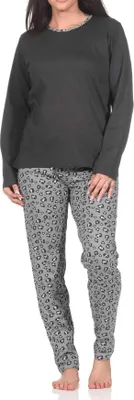 Produktbild von Normann Damen langarm Schlafanzug Pyjama in wunderschönen Animal Print Look ; Allover , 36