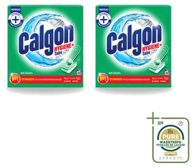 Productafbeelding van 2 x Calgon wasmachinereiniger tabletten - Bescherming tegen kalkaanslag - Voordeelverpakking - 2 stuks