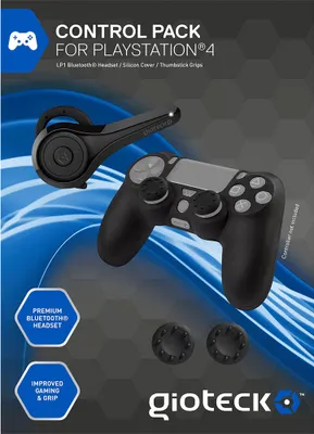 Produktbild von Gioteck PS4 Control Pack, Kabellos, Schwarz