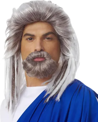 Produktbild von Meereskönig Perücke mit Bart für Poseidon Kostüme