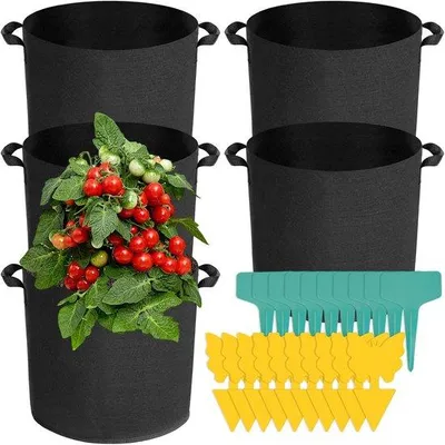 Obrázok produktu pre Sada 5 vreciek na rastliny – 12 litrov – odolná netkaná textília – Ø 25 cm