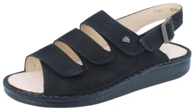 Obrázok produktu pre Pánske sandále Finn Comfort Sylt, čierne, kožené, - Dámske sandále pohodlné / s voľnou stielkou, čierne